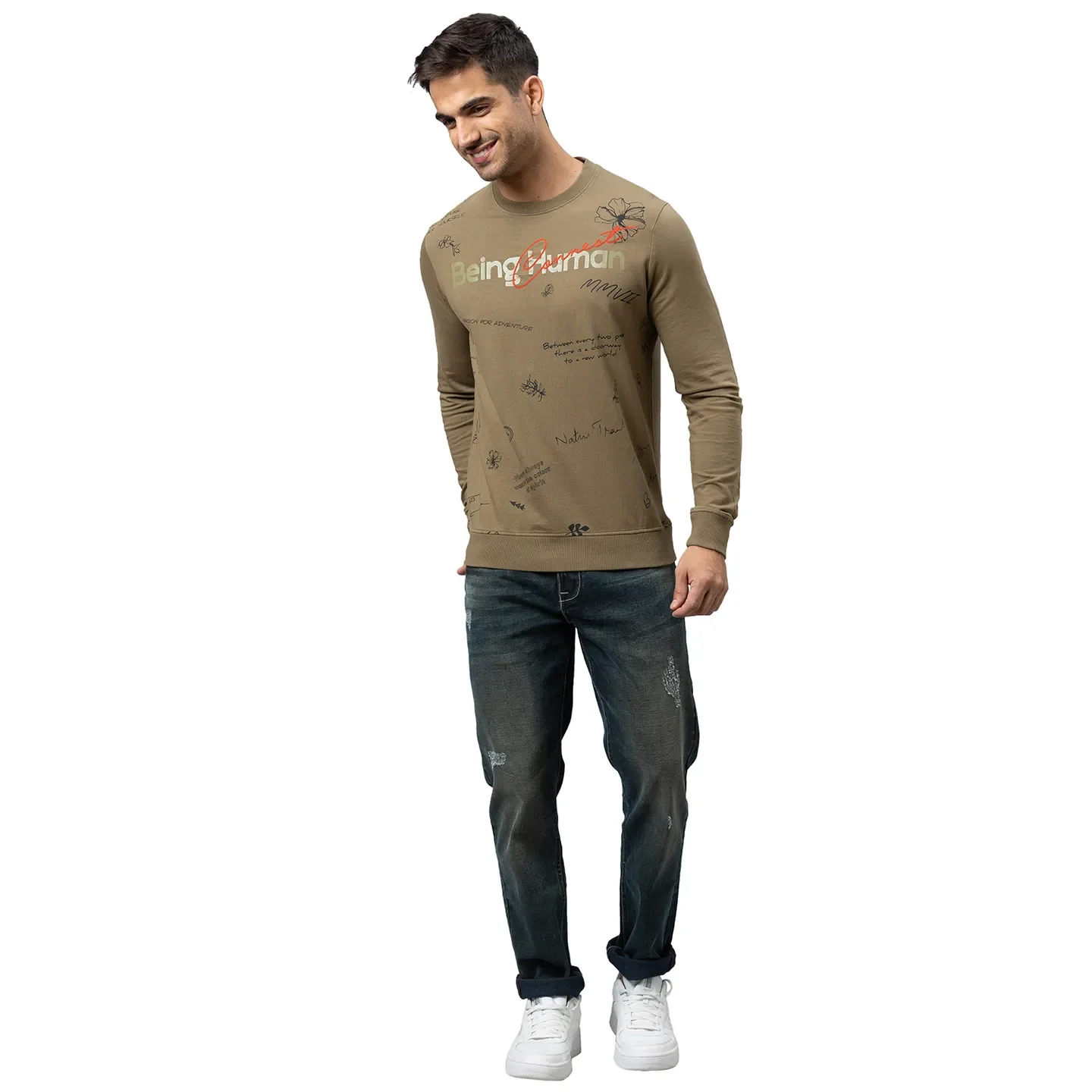 Blue Slim Straight Fit Men's Denims by Being Human Clothing - Image 2