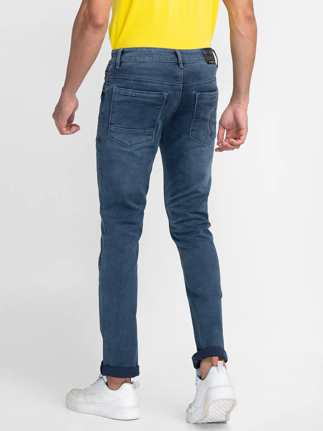 Blue Slim Fit Denims For Men By Being Human Clothing - Image 3