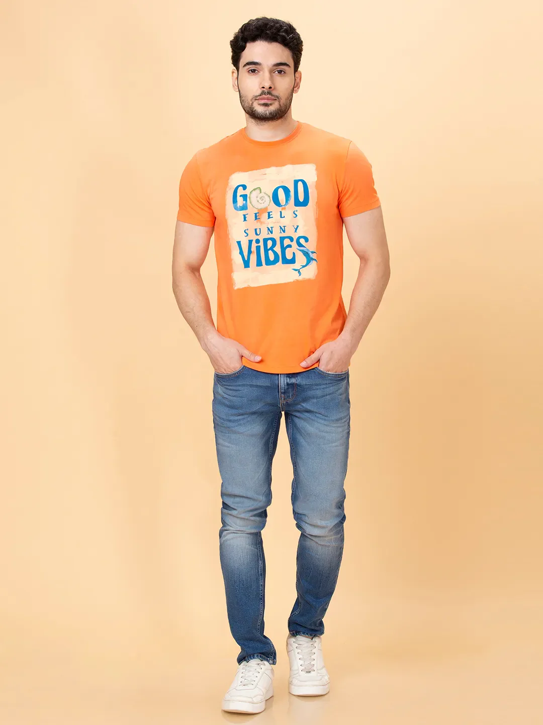 Blue Slim Fit Men's Denims by Being Human Clothing - Image 2