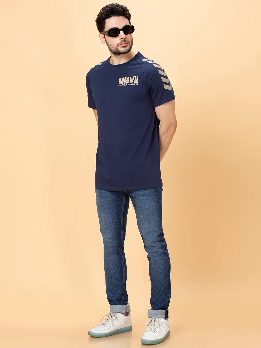 Blue Slim Fit Men's Denims by Being Human Clothing - Image 6