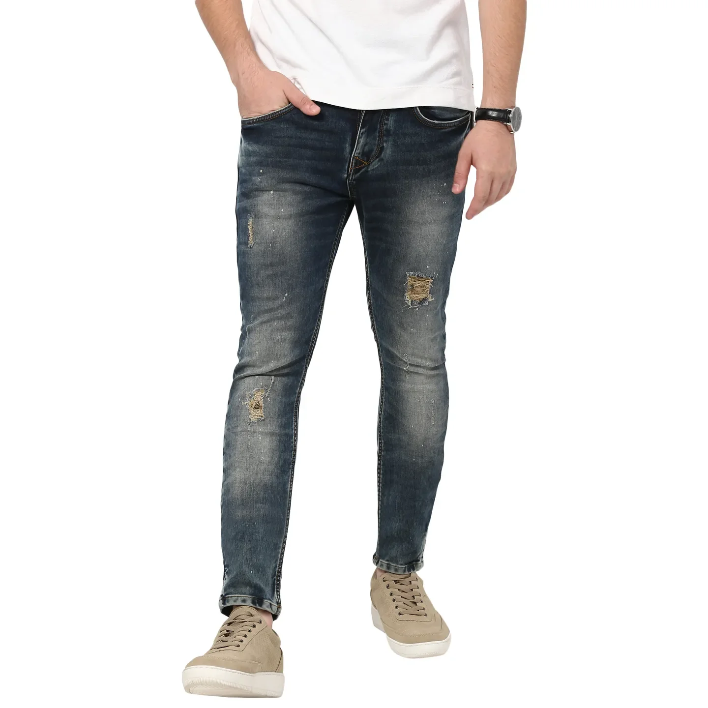 Blue Slim Straight Fit Men's Denims by Being Human Clothing