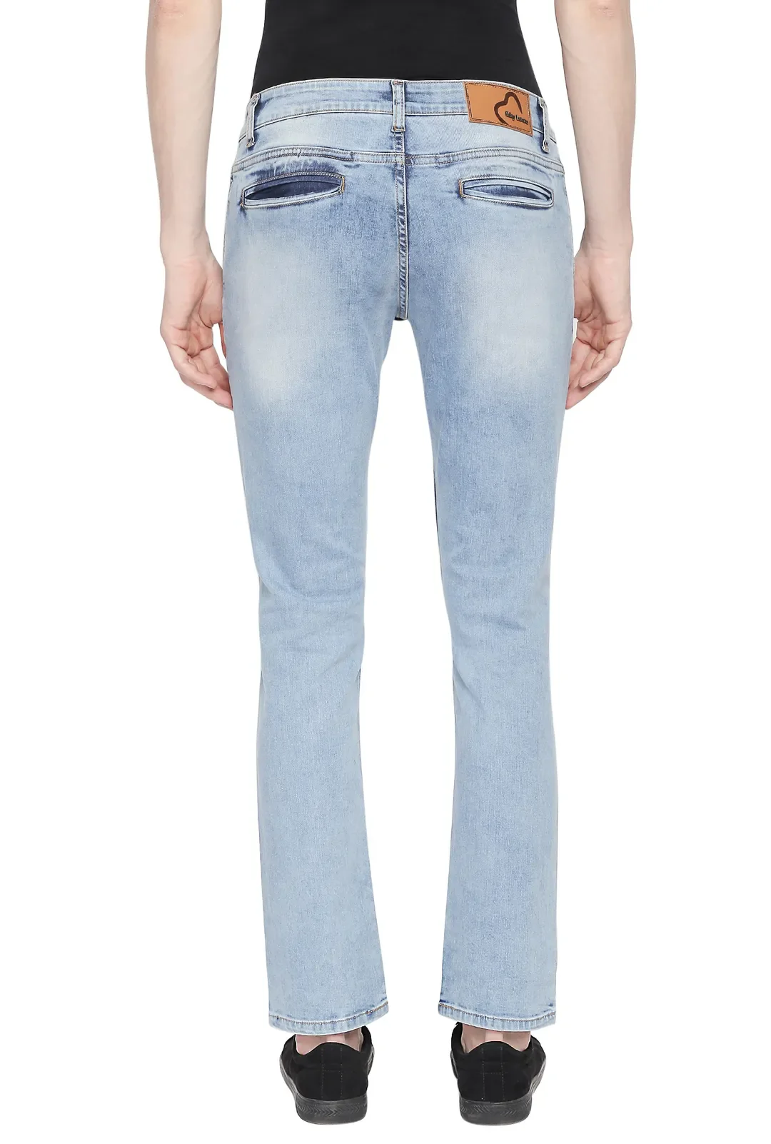 Blue Slim Straight Fit Men's Denims by Being Human Clothing - Image 4