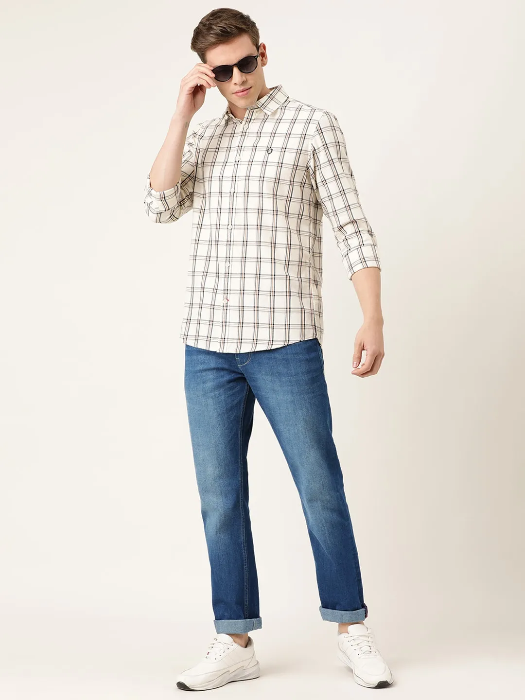 Blue Slim Straight Fit Men's Denims by Being Human Clothing - Image 5