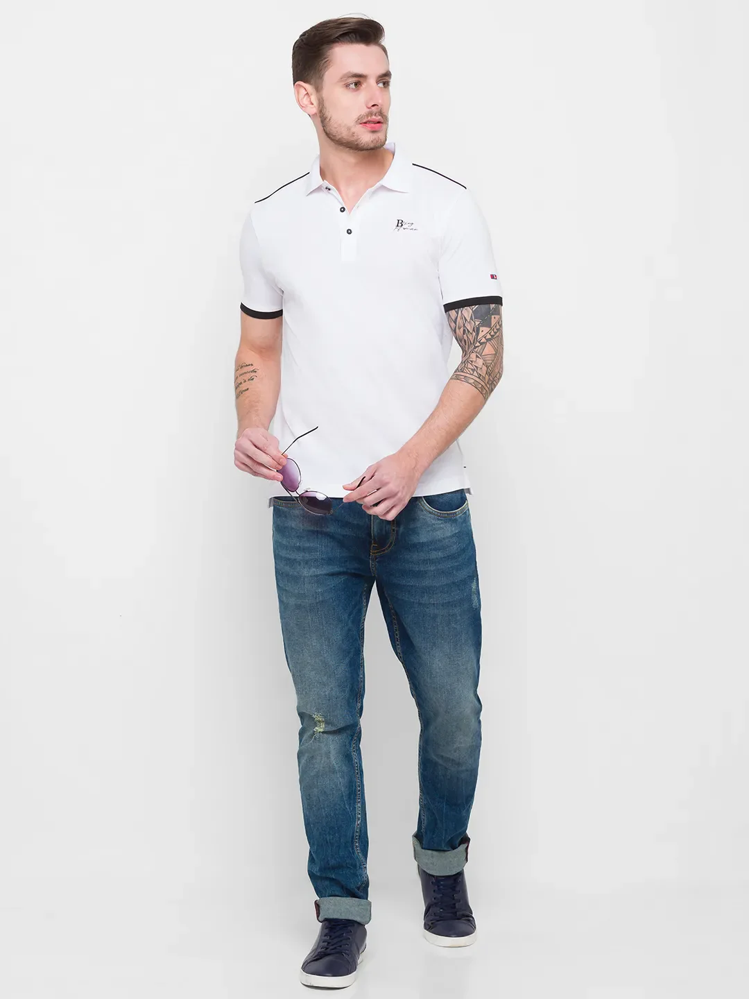 Blue Slim Straight Fit Men's Denims by Being Human Clothing