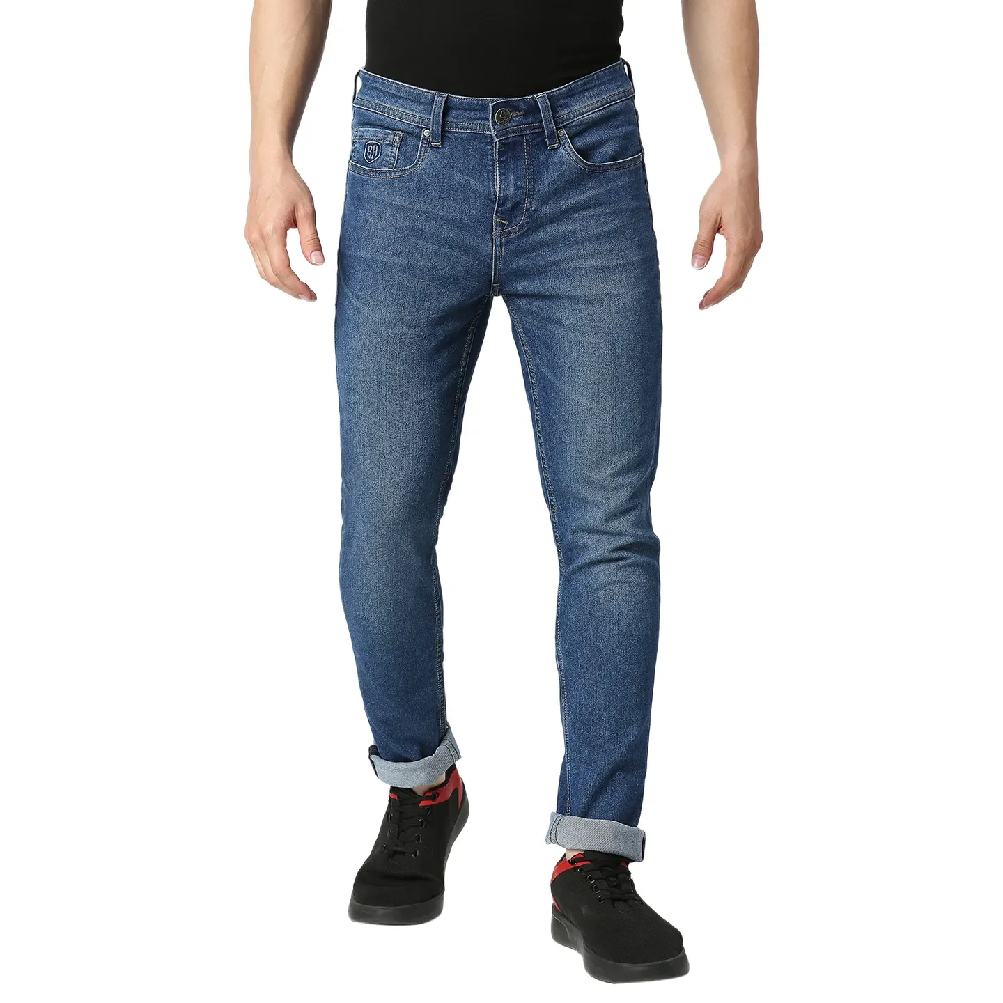 Blue Slim Straight Fit Men's Denims by Being Human Clothing
