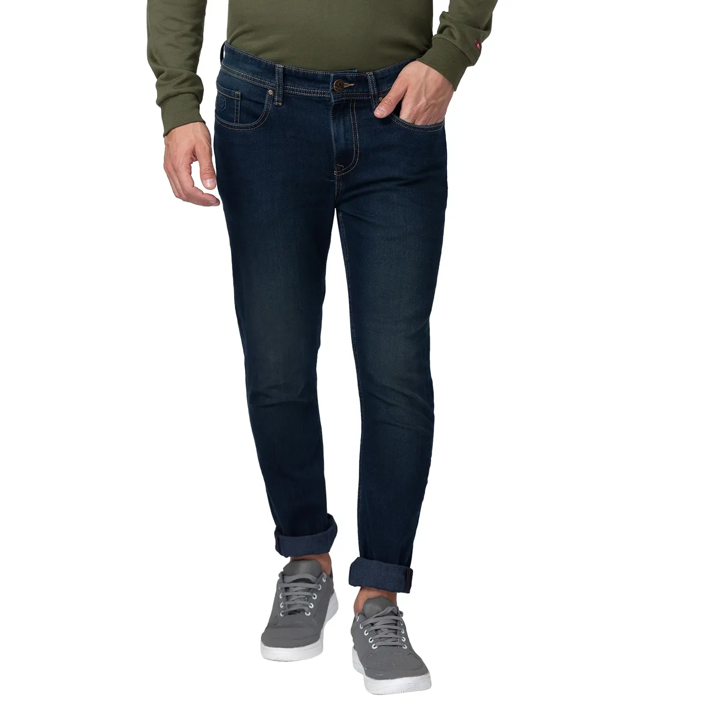 Blue Slim Straight Fit Men's Denims by Being Human Clothing