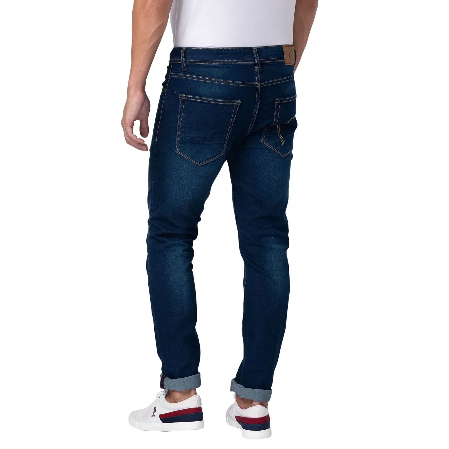 Blue Slim Straight Fit Men's Denims by Being Human Clothing - Image 3