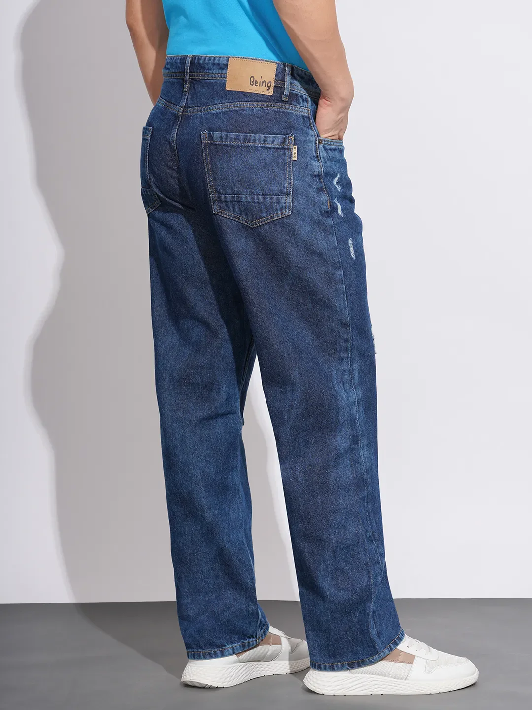 Blue Anti fit Men's Denims by Being Human Clothing - Image 3