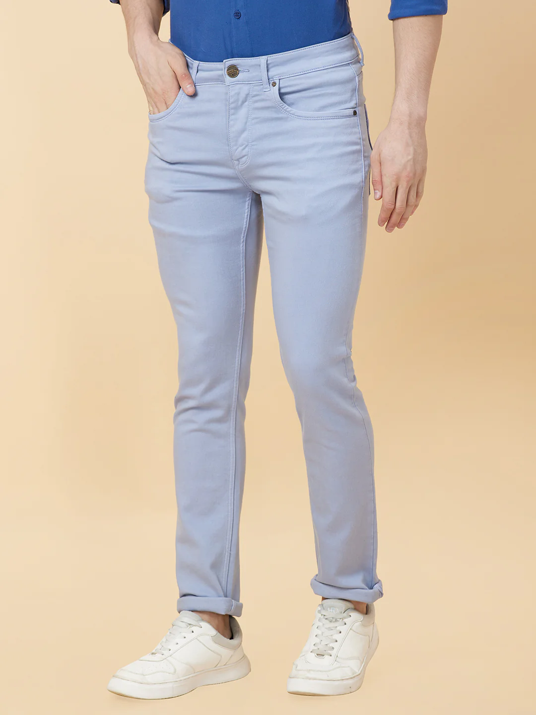 Grey Slim Fit Men's Denims by Being Human Clothing - Image 3