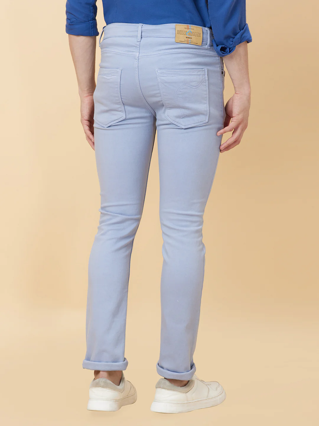 Grey Slim Fit Men's Denims by Being Human Clothing - Image 4