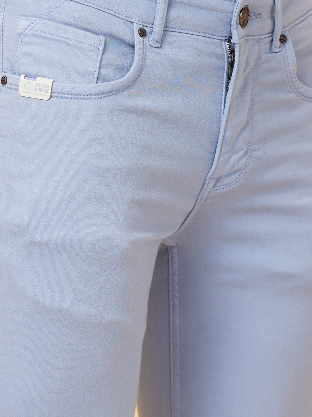 Grey Slim Fit Men's Denims by Being Human Clothing - Image 5