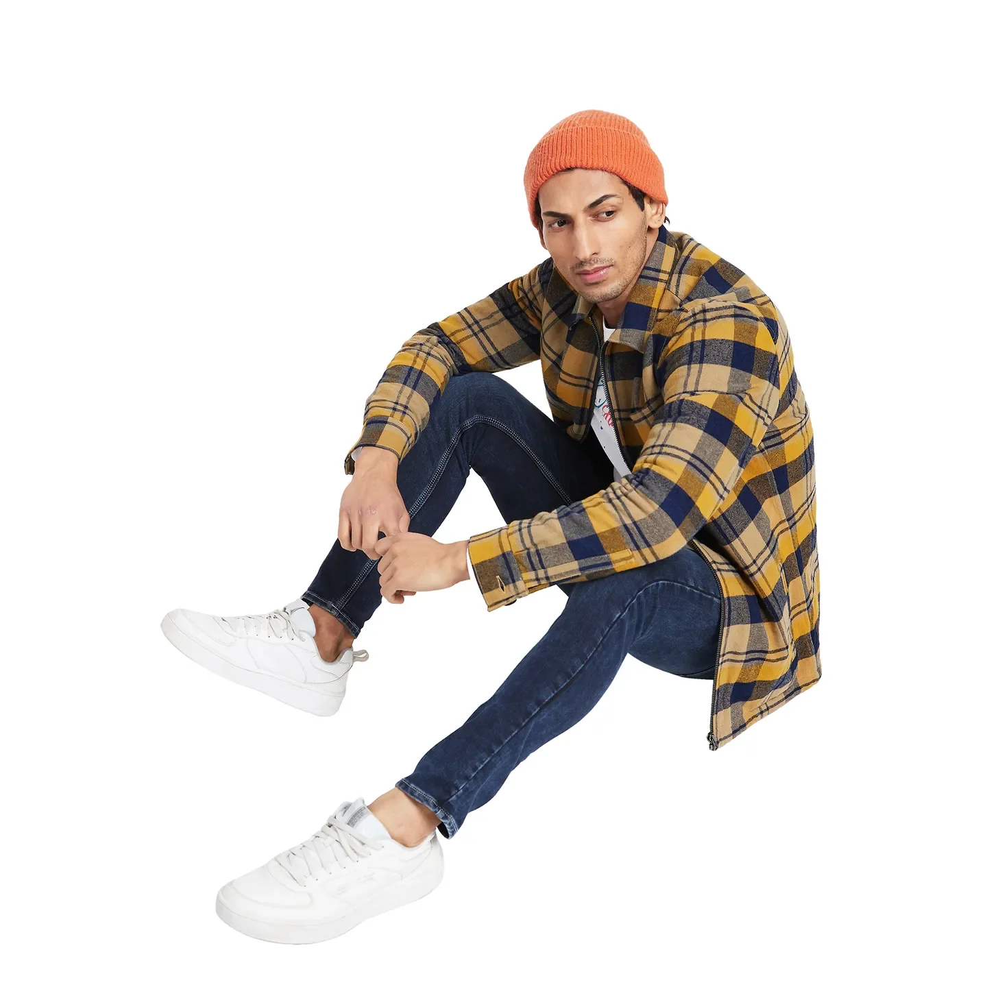 Blue Slim Straight Fit Regular Collar Long Sleeves Men's Jacket by Being Human Clothing - Image 6