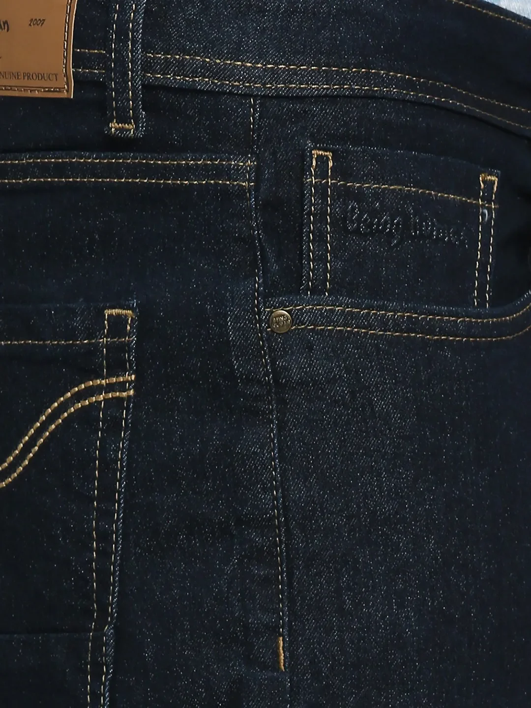 Blue Slim Straight Fit Men's Denims by Being Human Clothing - Image 5