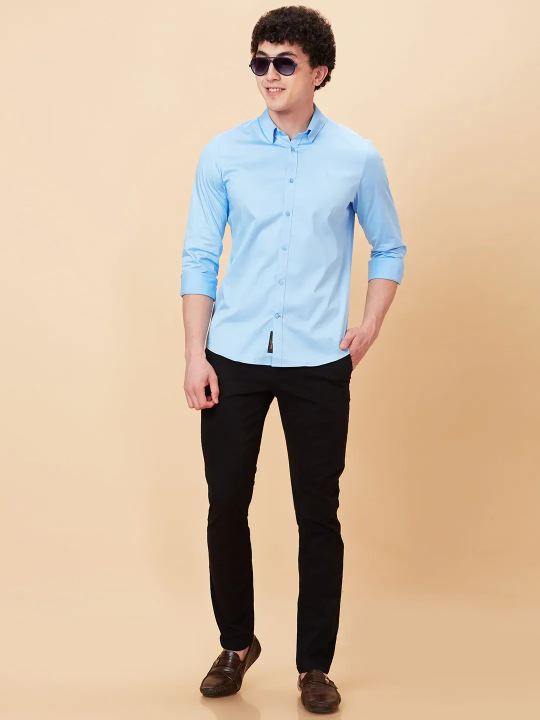 Black Slim Fit Chinos For Men By Being Human Clothing - Image 6