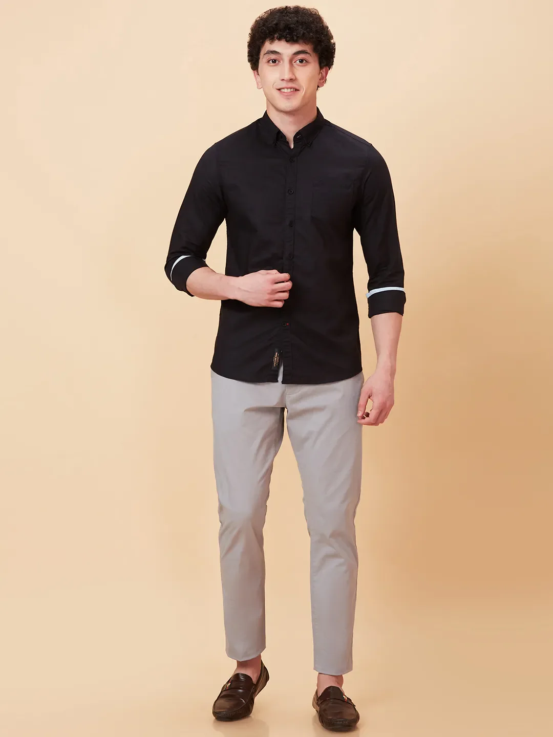 Grey Slim Fit Men's Chinos by Being Human Clothing - Image 2