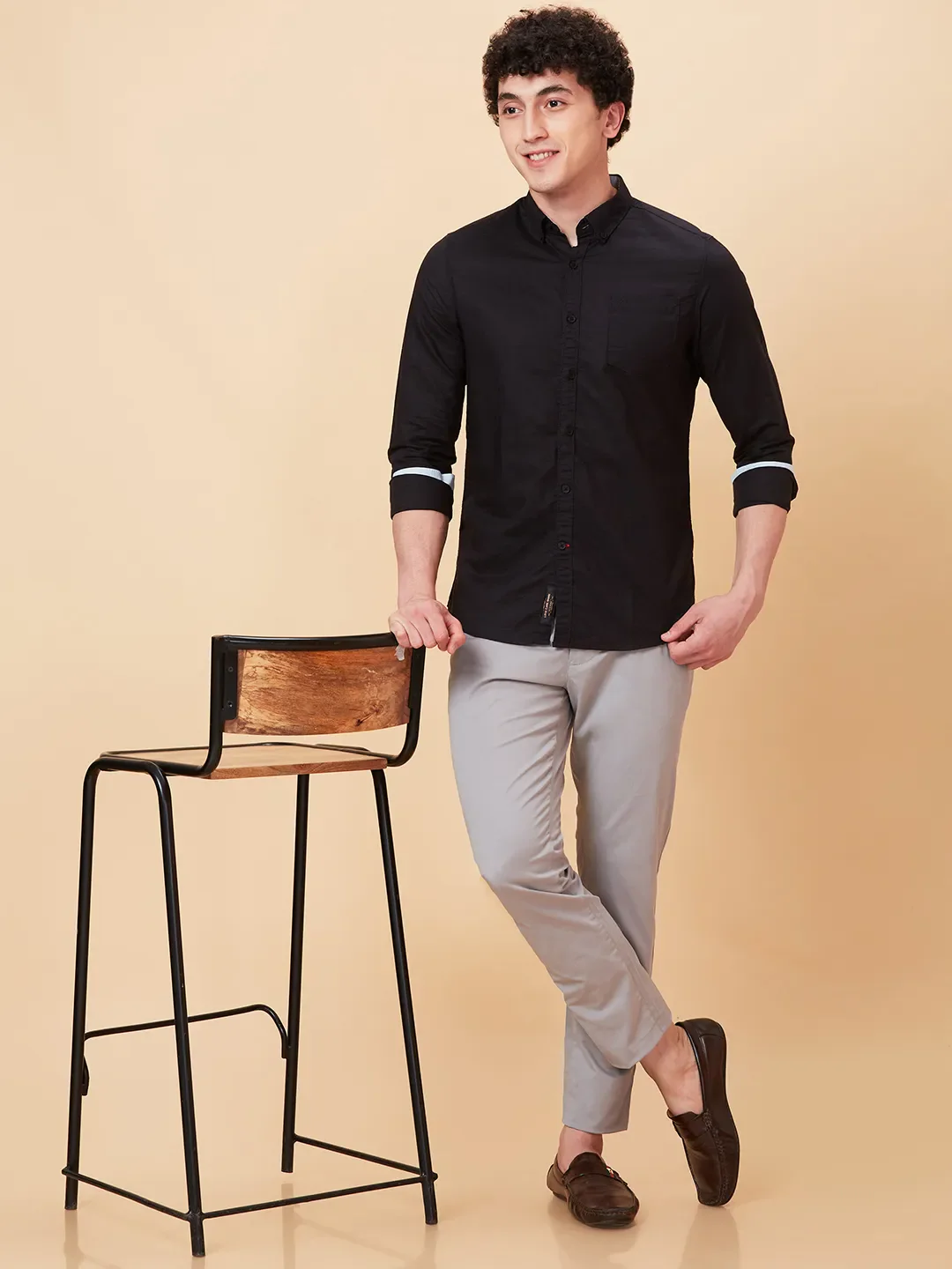 Grey Slim Fit Men's Chinos by Being Human Clothing - Image 6