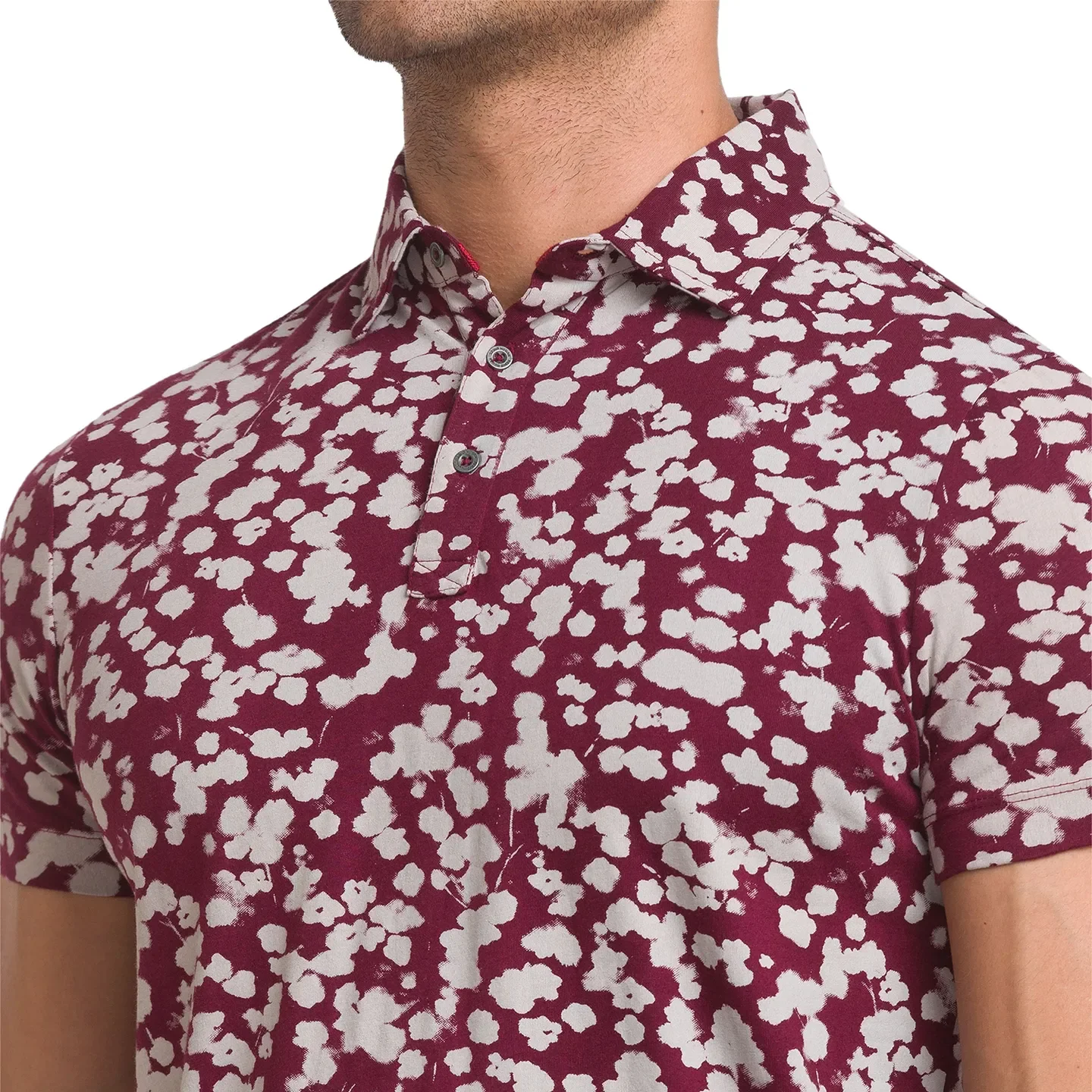 Red Slim Straight Fit Men's Polo T-Shirt by Being Human Clothing - Image 5