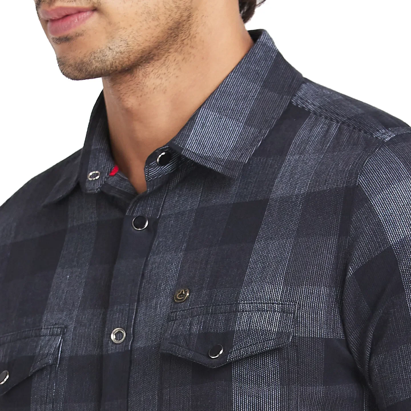Black Slim Fit Regular Collar Men's Shirt by Being Human Clothing - Image 4