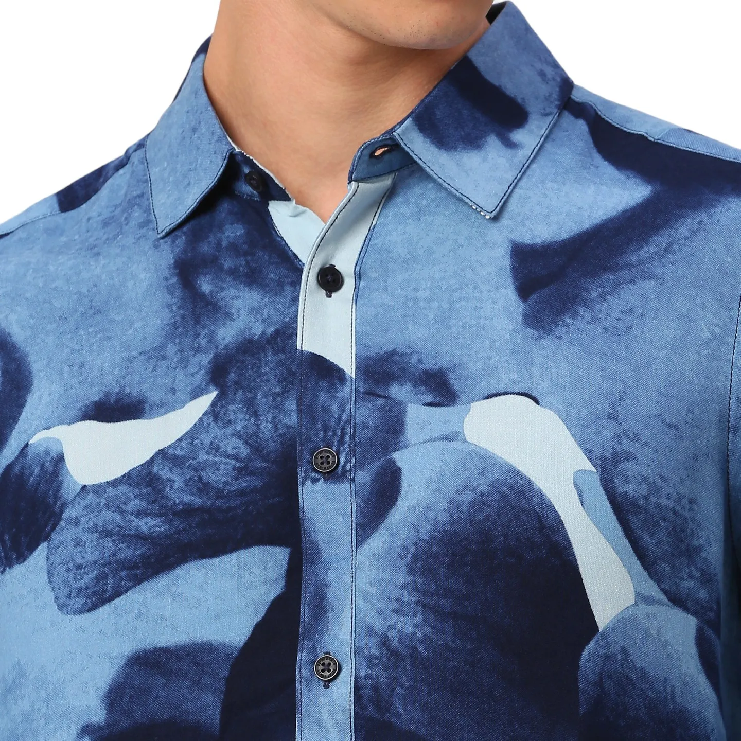 Off White Slim Fit Regular Collar Men's Shirt by Being Human Clothing - Image 5