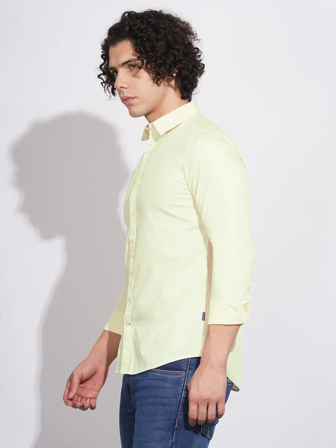 Lemon Slim Fit Regular Collar Men's Shirt by Being Human Clothing - Image 2