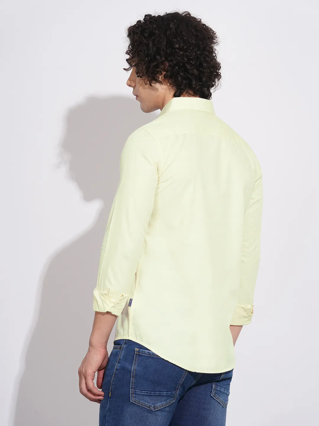 Lemon Slim Fit Regular Collar Men's Shirt by Being Human Clothing - Image 3