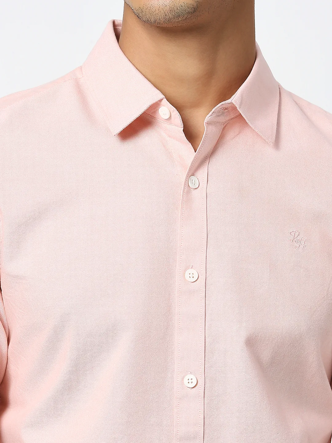 Orange Slim Straight Fit Regular Collar Long Sleeves Men's Shirt by Being Human Clothing - Image 5