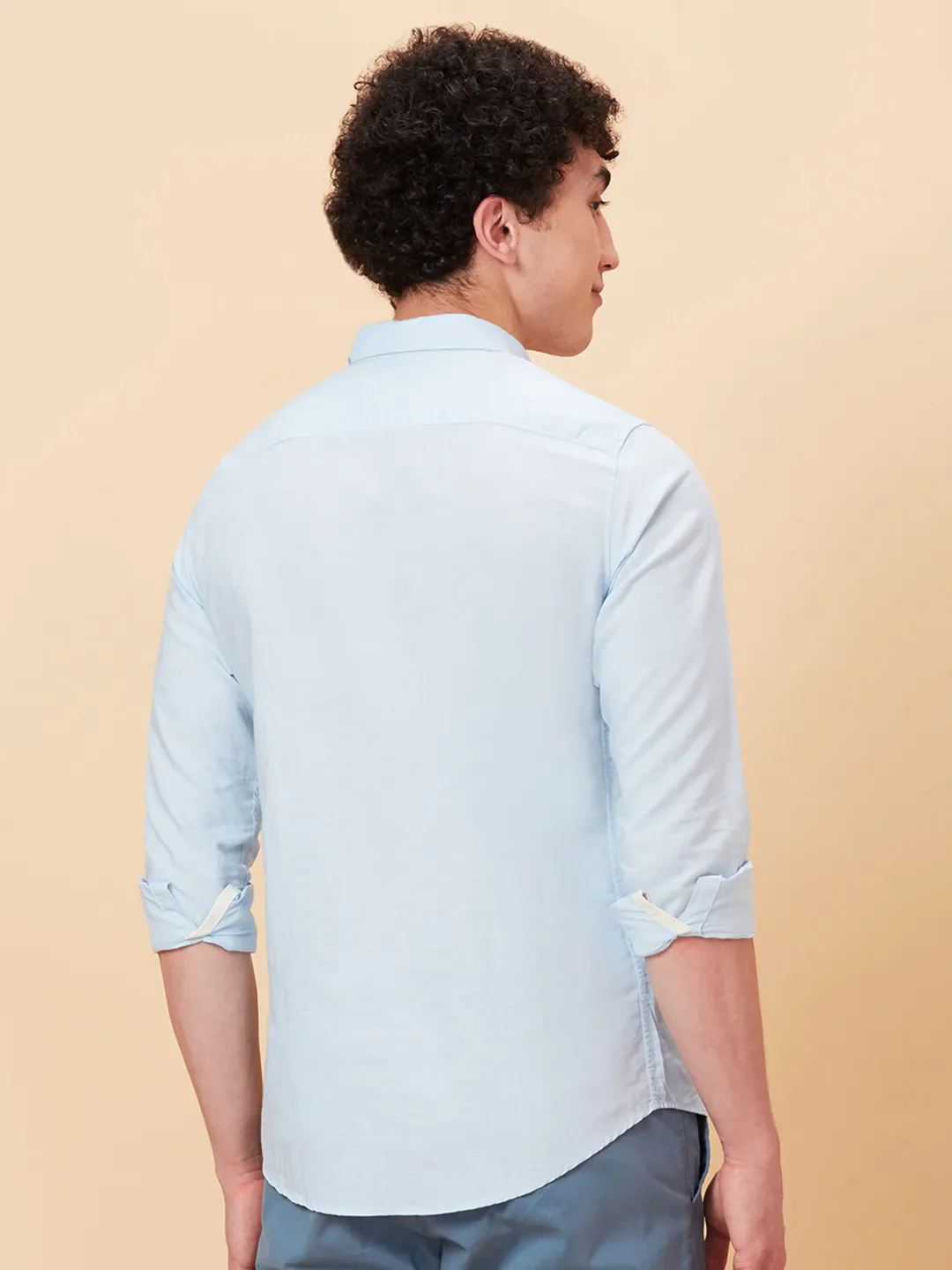 Sky Slim Fit Regular Collar Men's Shirt by Being Human Clothing - Image 3