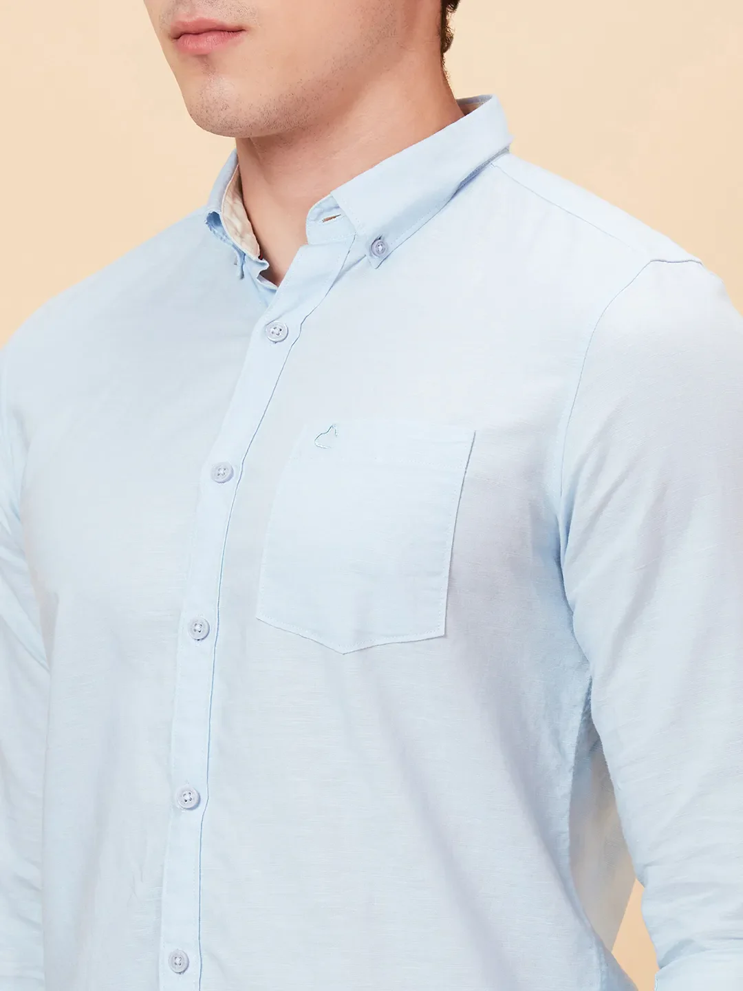 Sky Slim Fit Regular Collar Men's Shirt by Being Human Clothing - Image 5