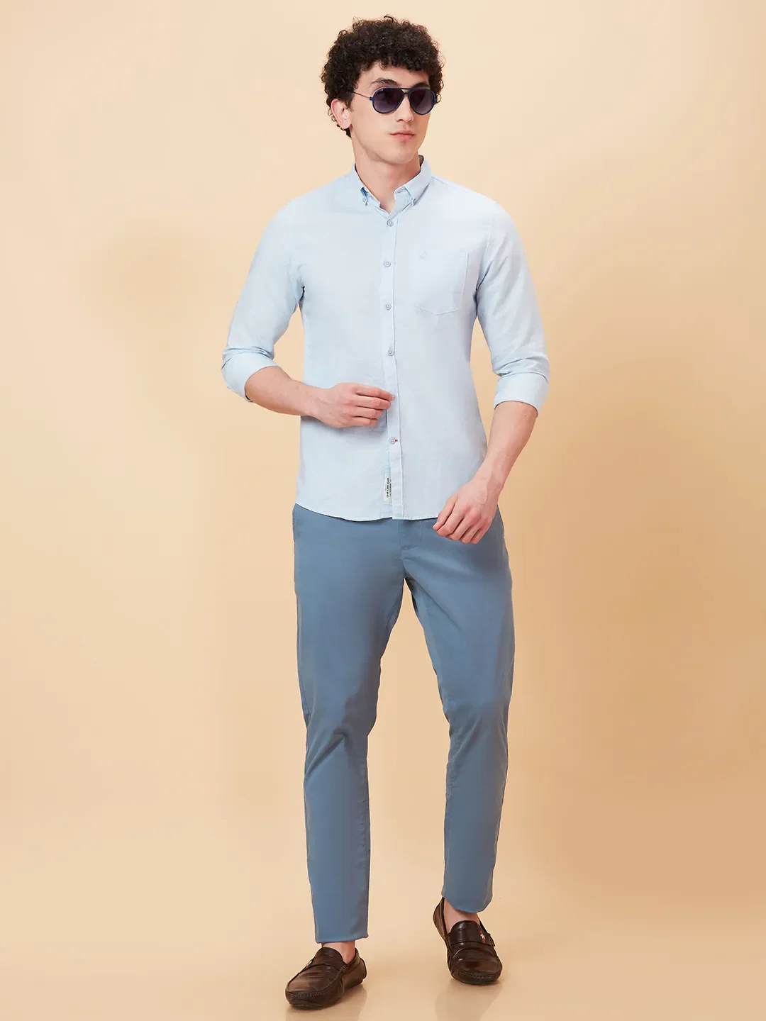 Sky Slim Fit Regular Collar Men's Shirt by Being Human Clothing - Image 6