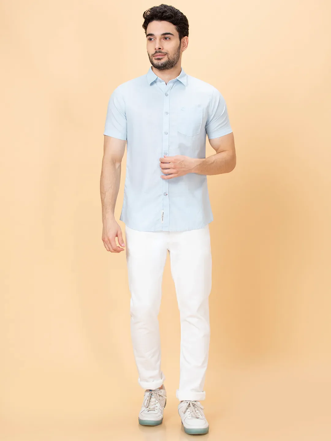 Sky Slim Fit Regular Collar Men's Shirt by Being Human Clothing - Image 6