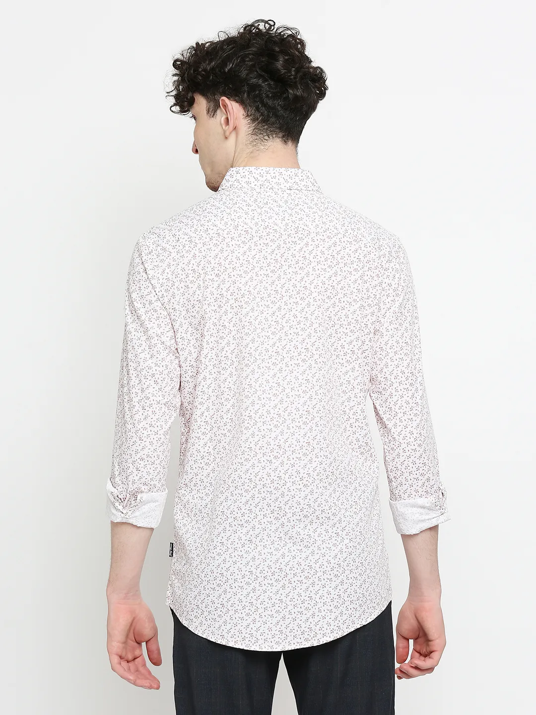 White Slim Fit Regular Collar Men's Shirt by Being Human Clothing - Image 4