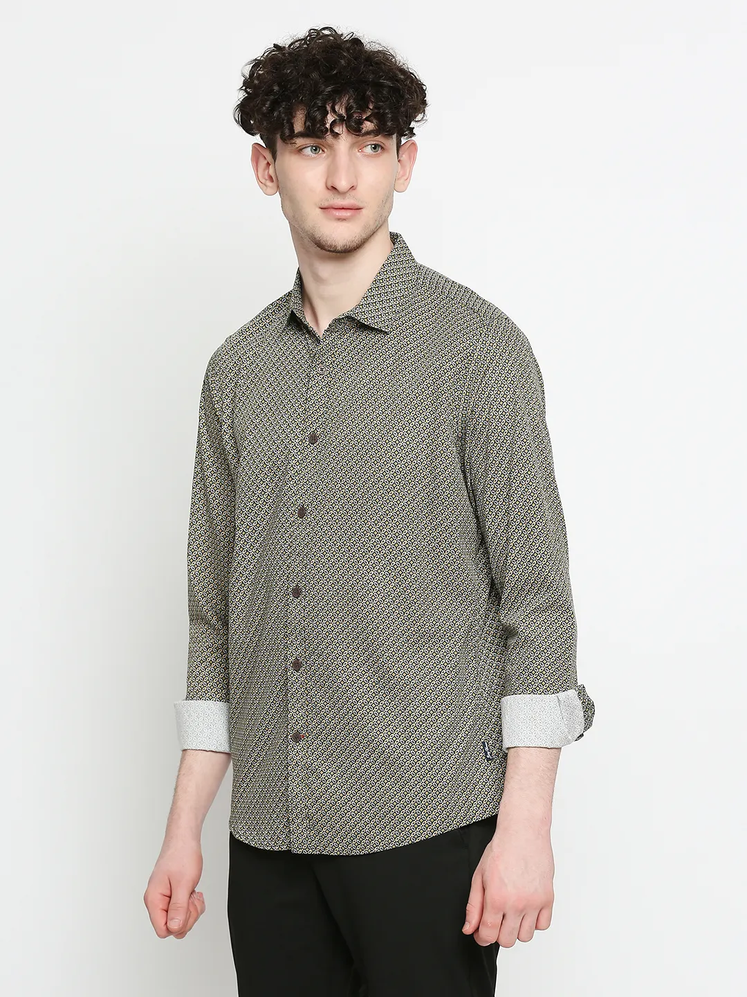 White Slim Fit Regular Collar Men's Shirt by Being Human Clothing - Image 2
