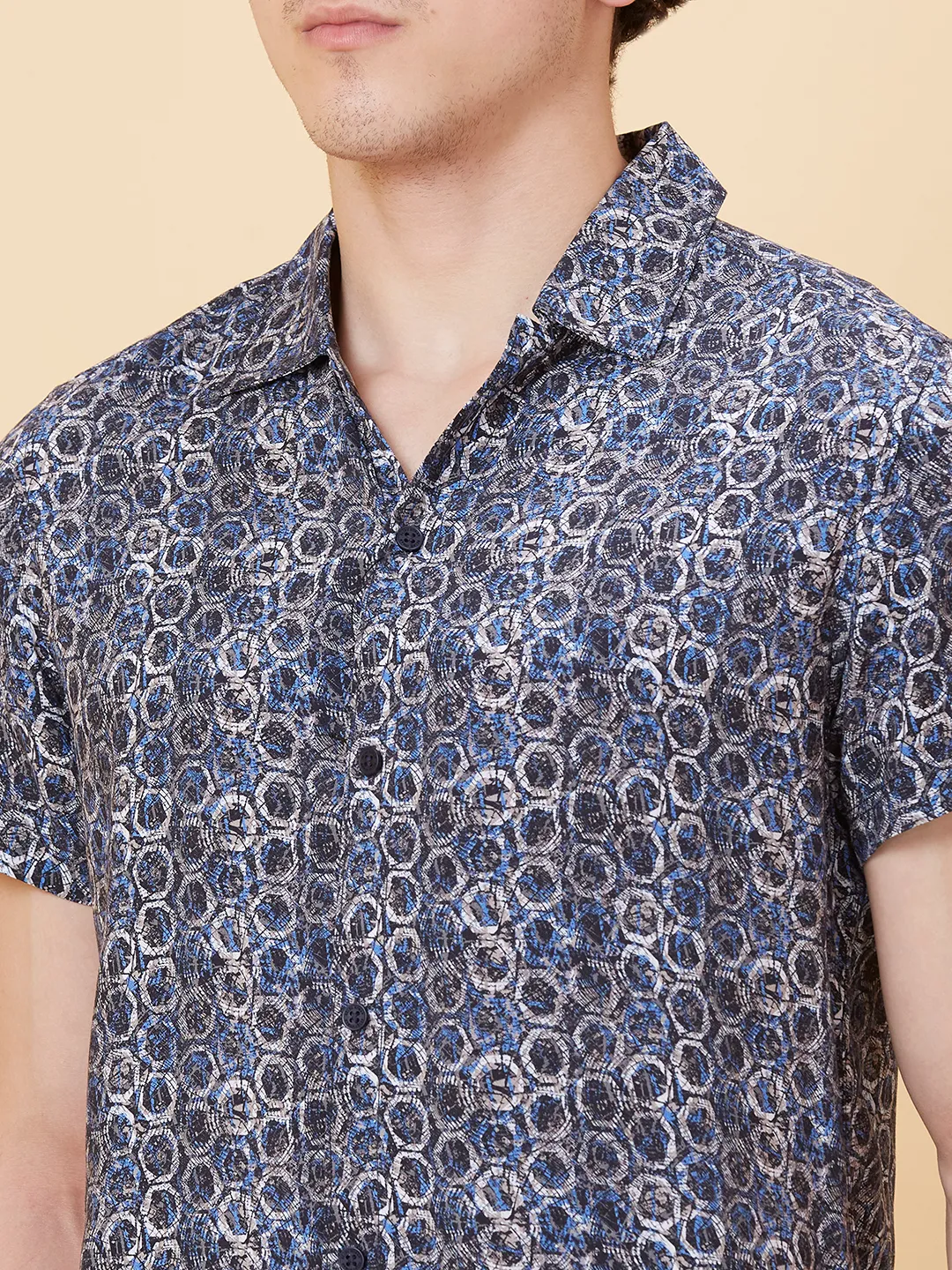 White Slim Fit Regular Collar Men's Shirt by Being Human Clothing - Image 5