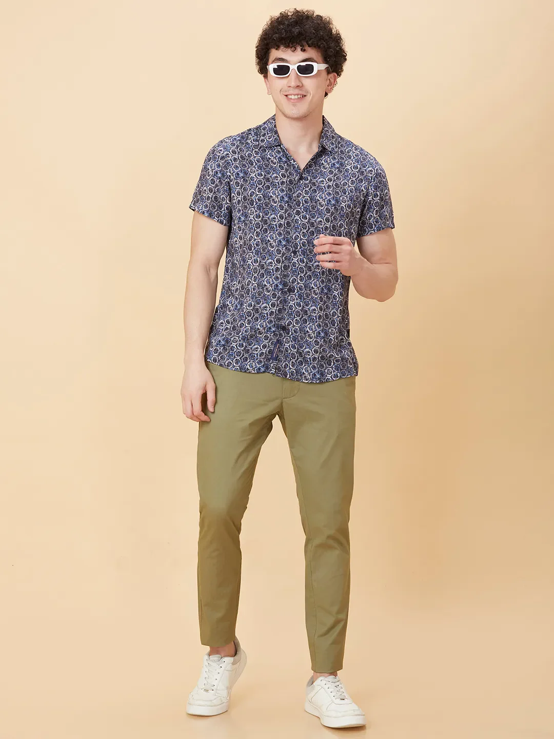 White Slim Fit Regular Collar Men's Shirt by Being Human Clothing - Image 6