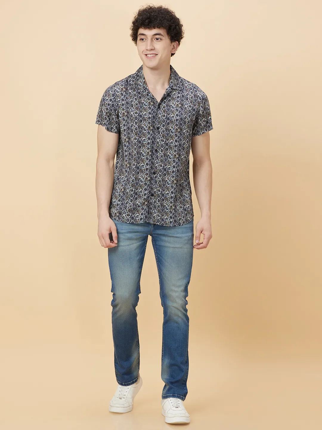 White Slim Fit Regular Collar Men's Shirt by Being Human Clothing - Image 2