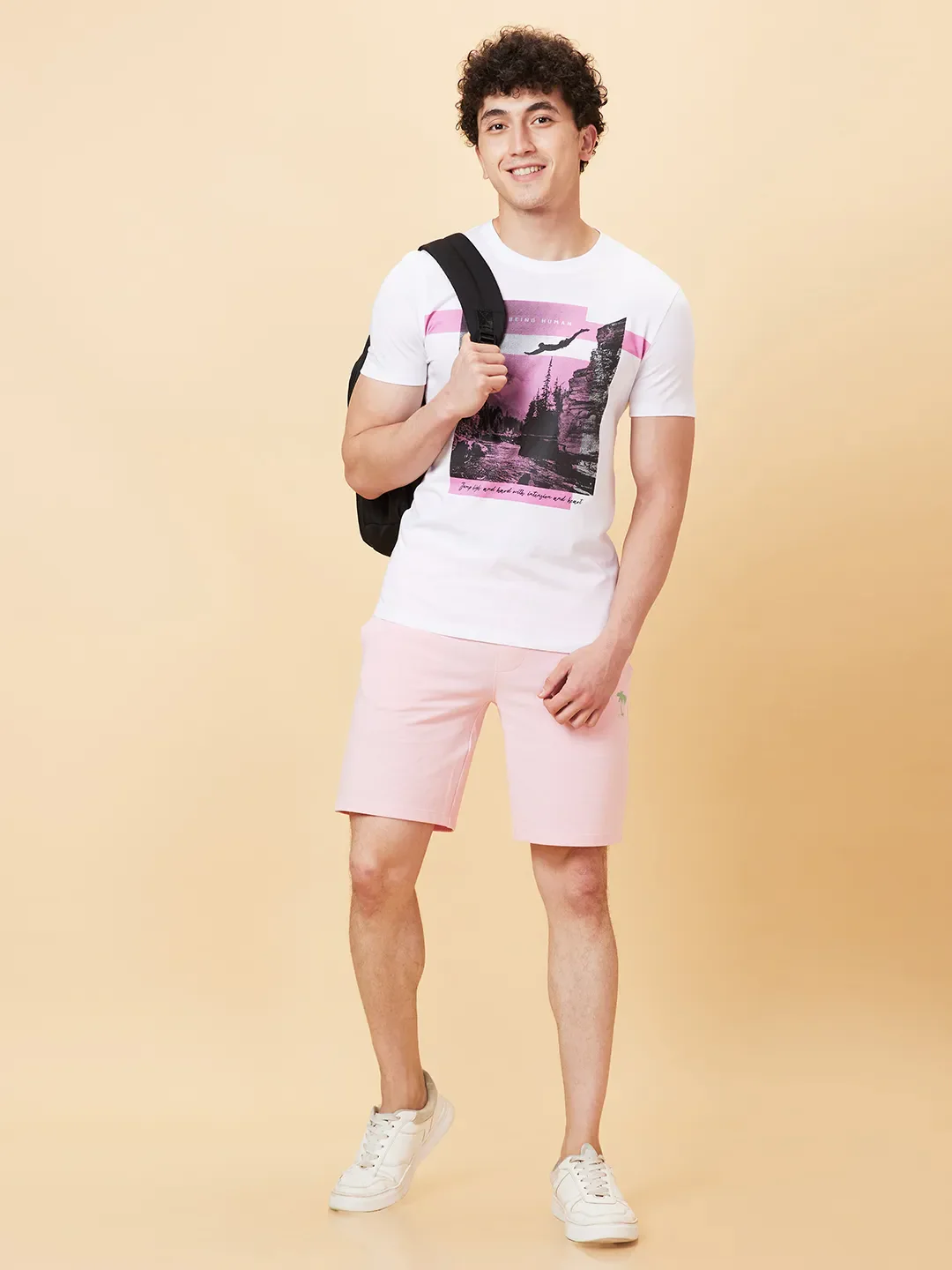 White Slim Straight Fit Men's Short Sleeves T-Shirt by Being Human Clothing - Image 6