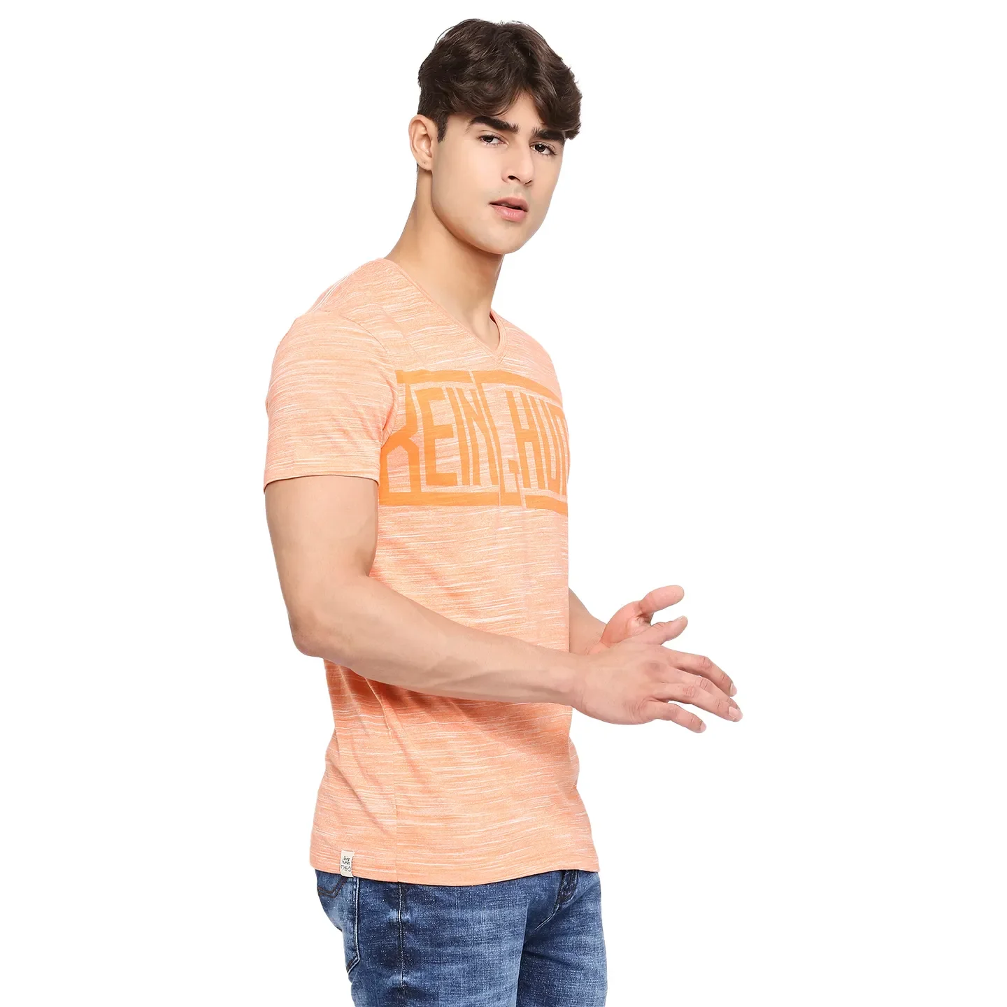 Grey Slim Straight Fit Men's Short Sleeves T-Shirt by Being Human Clothing - Image 3