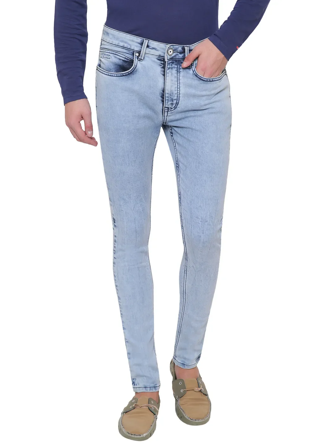 Blue Slim Straight Fit Men's Denims by Being Human Clothing