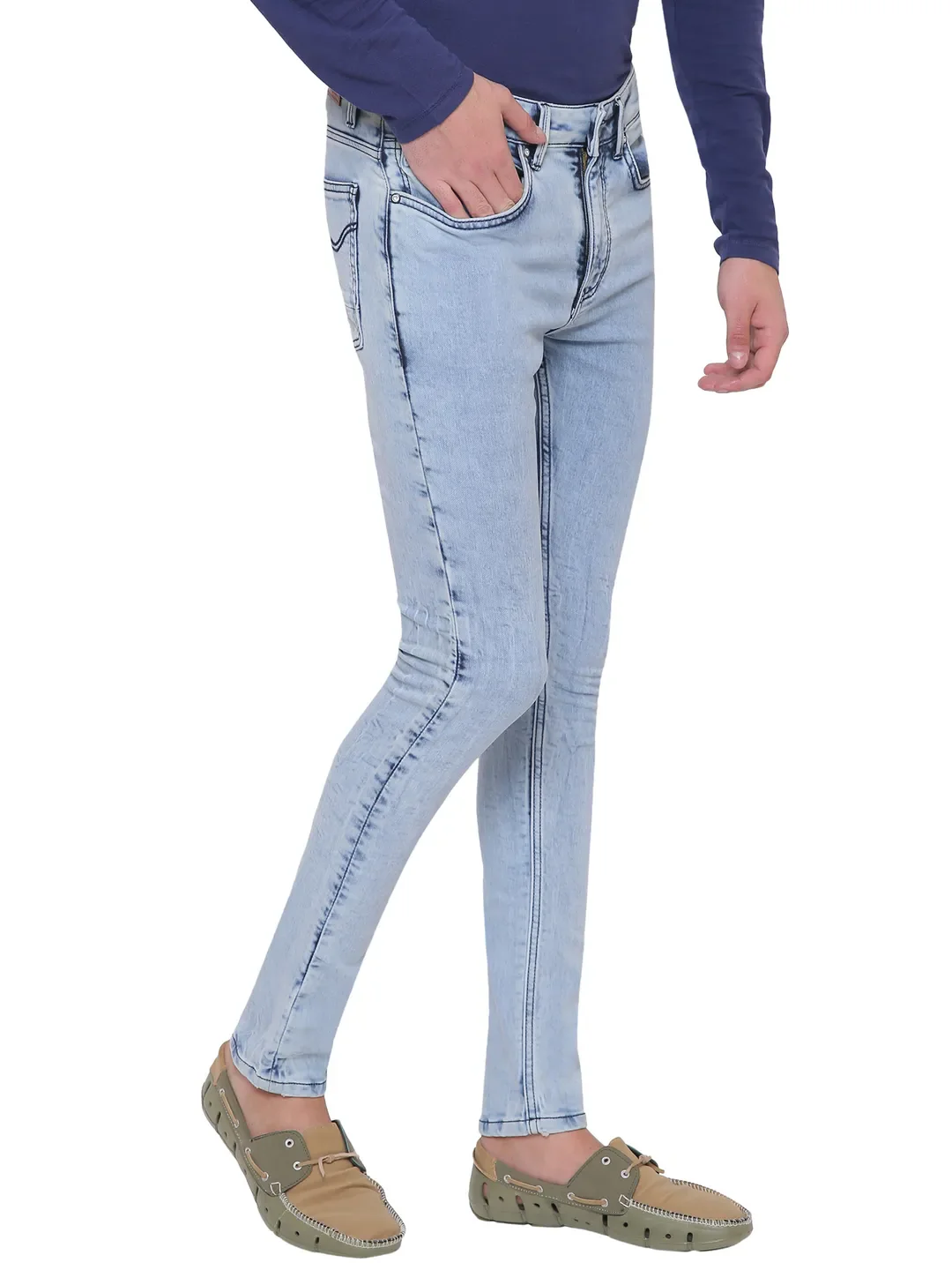 Blue Slim Straight Fit Men's Denims by Being Human Clothing - Image 2