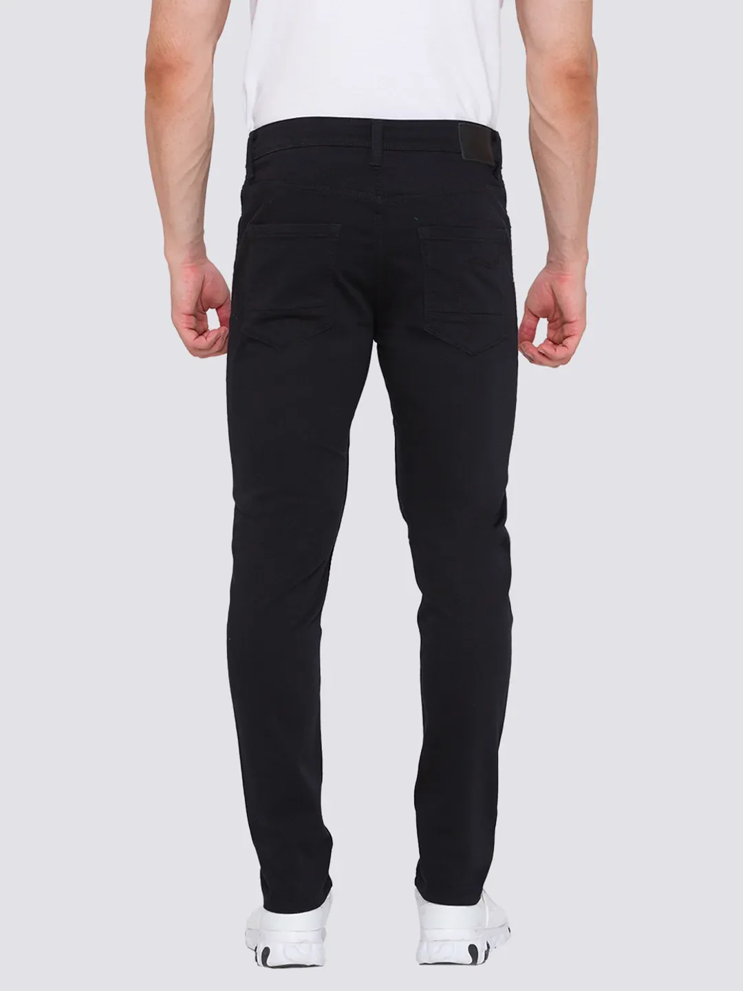 Black Slim Straight Fit Men's Denims by Being Human Clothing - Image 3
