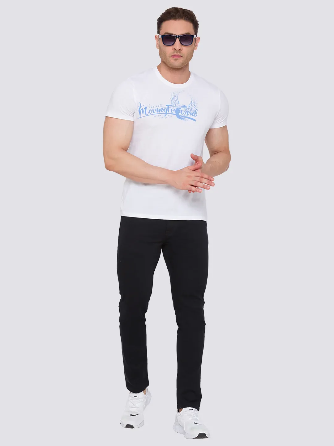 Black Slim Straight Fit Men's Denims by Being Human Clothing - Image 5