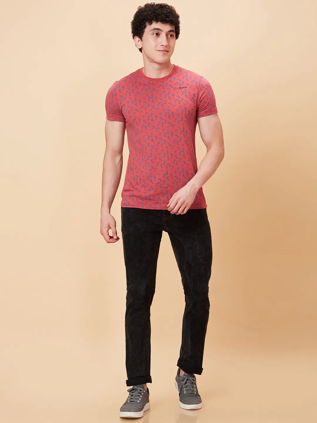 Black Slim Straight Fit Men's Denims by Being Human Clothing - Image 2