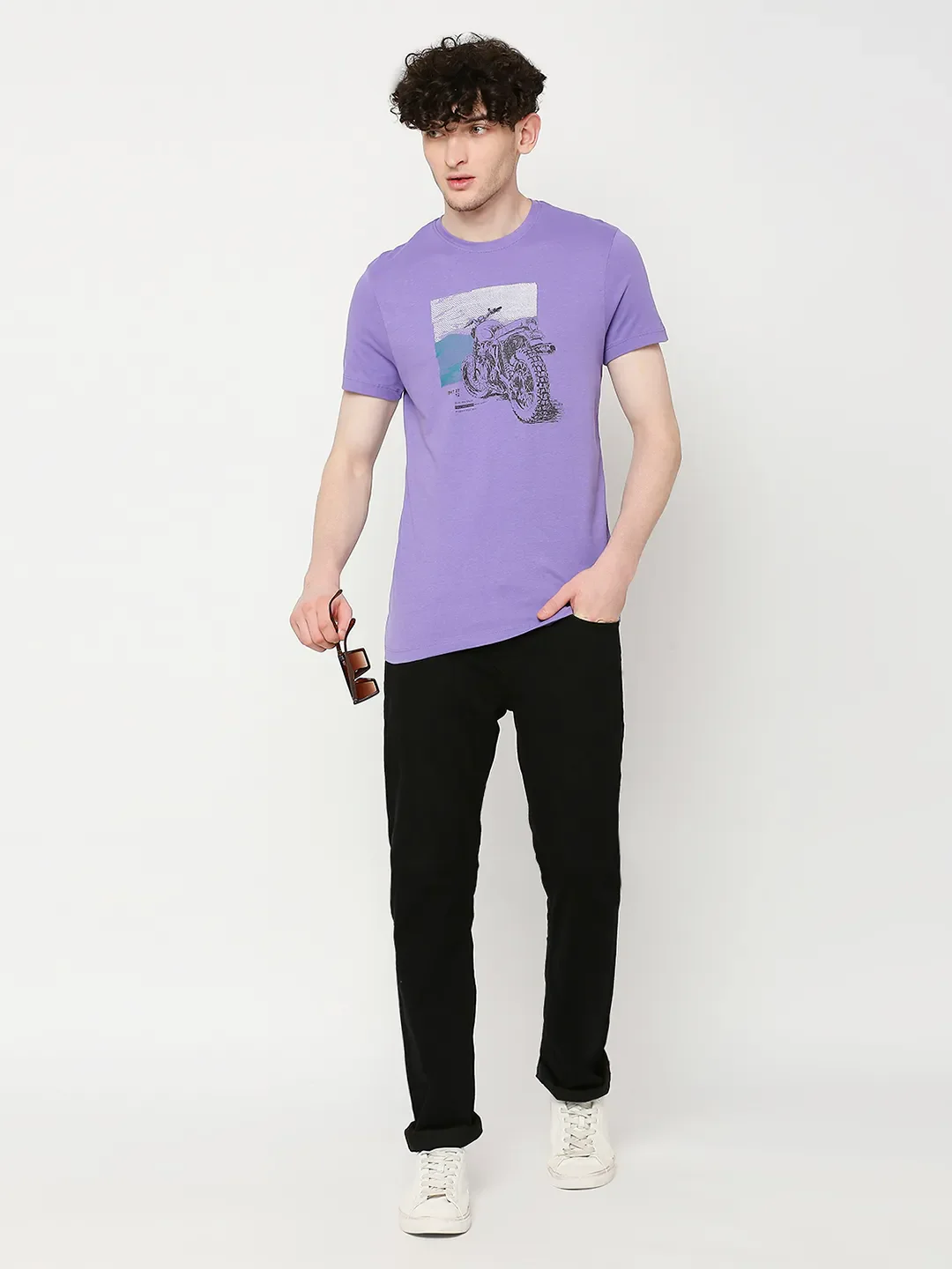 Black Slim Straight Fit Men's Denims by Being Human Clothing - Image 6