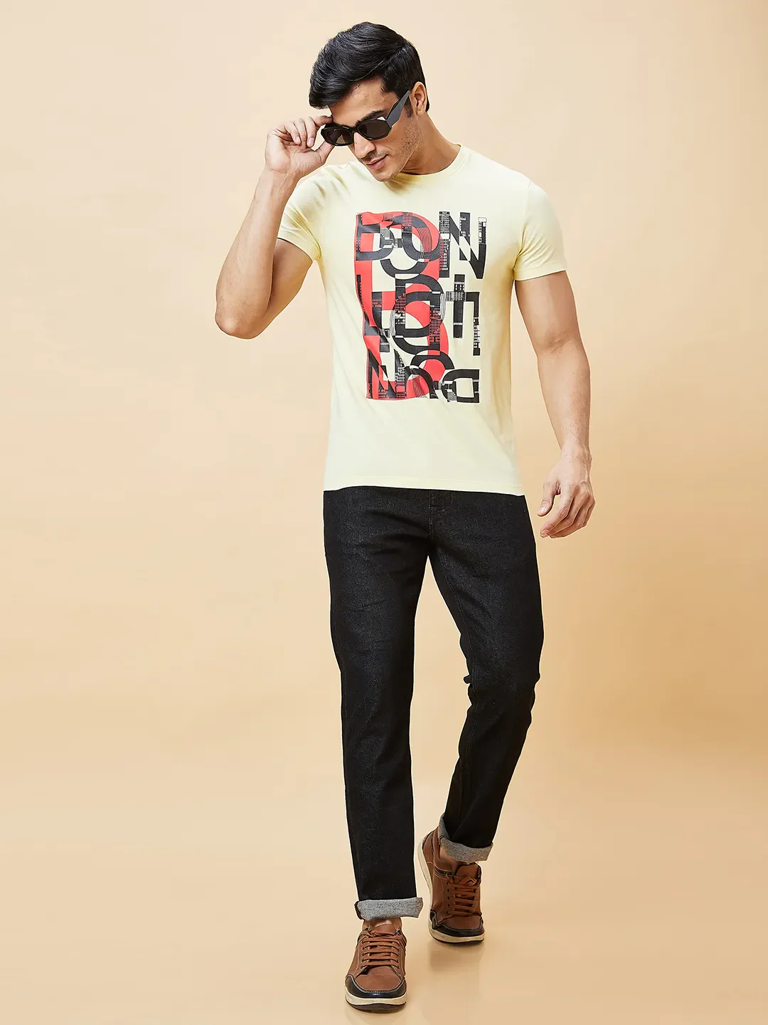 Black Slim Straight Fit Men's Denims by Being Human Clothing - Image 6