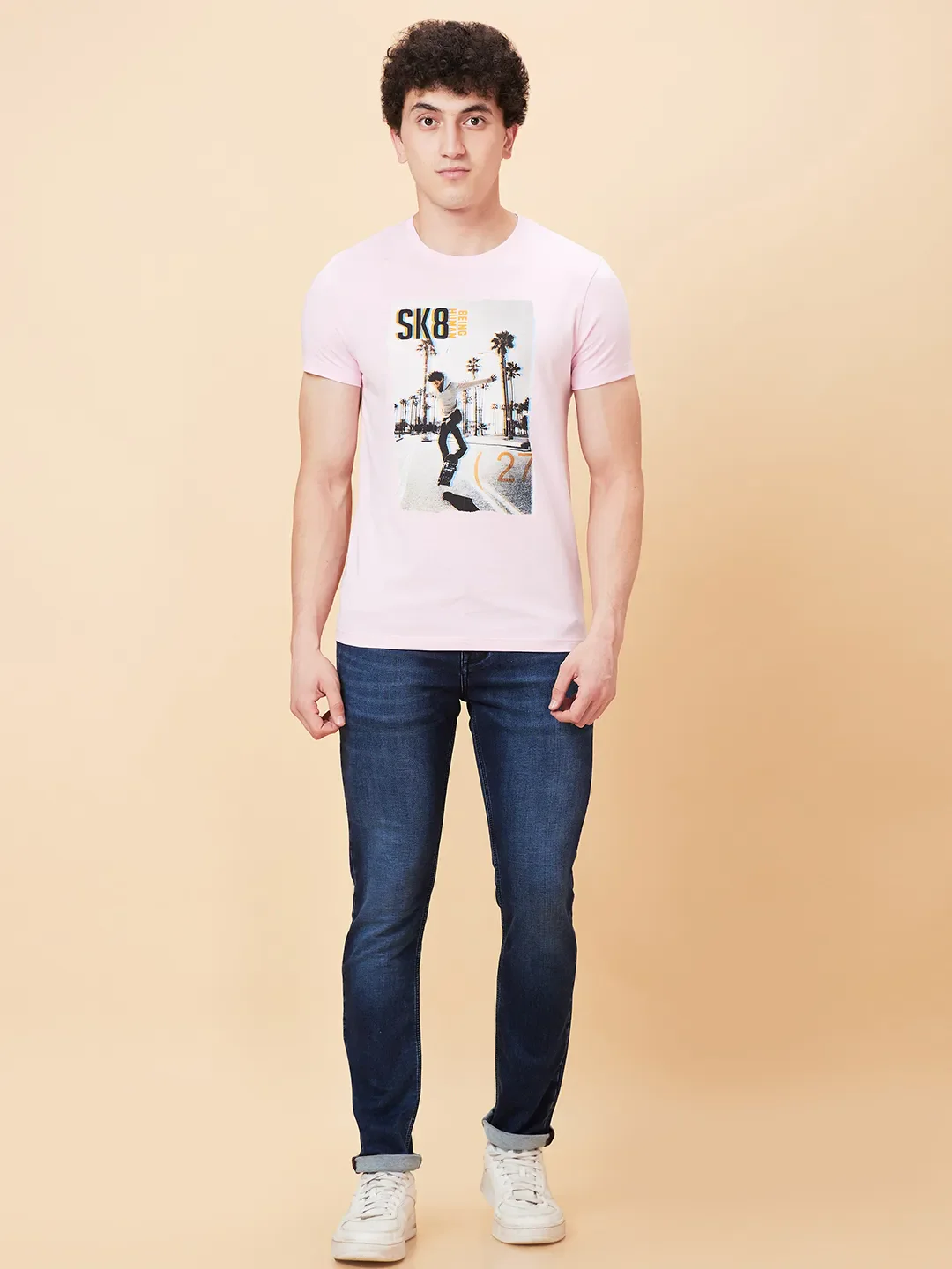 Blue Slim Straight Fit Men's Denims by Being Human Clothing - Image 2