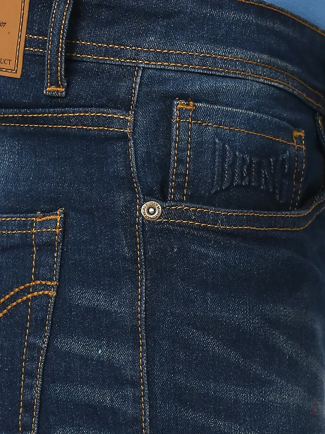 Blue Slim Straight Fit Men's Denims by Being Human Clothing - Image 4