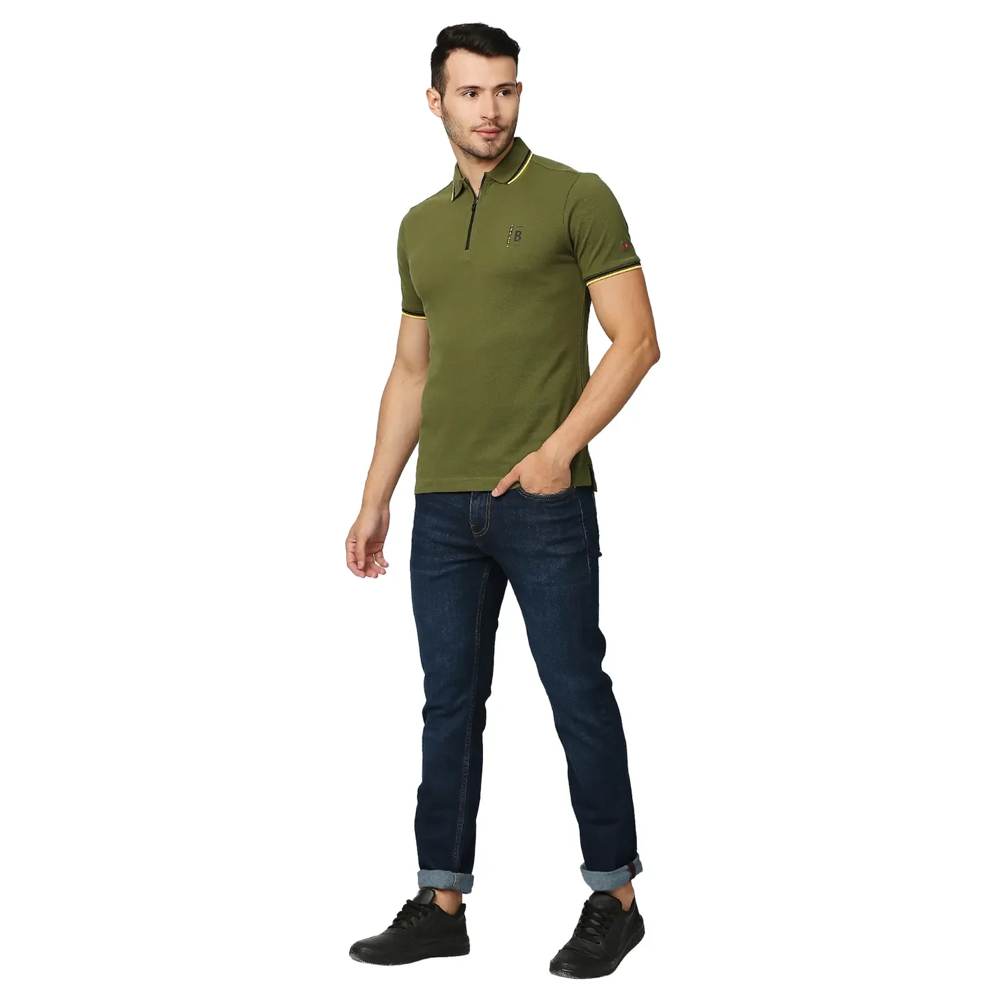 Blue Slim Straight Fit Men's Denims by Being Human Clothing - Image 5