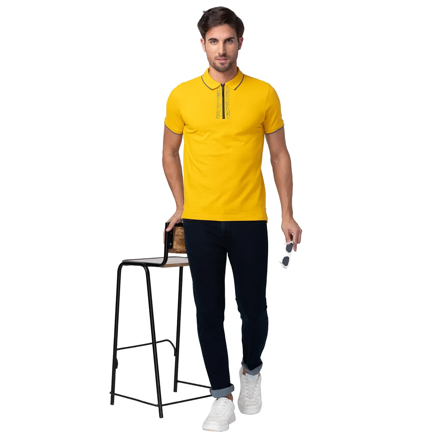 Blue Slim Straight Fit Men's Denims by Being Human Clothing - Image 6