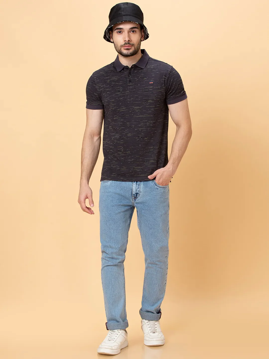 Blue Slim Straight Fit Men's Denims by Being Human Clothing - Image 6