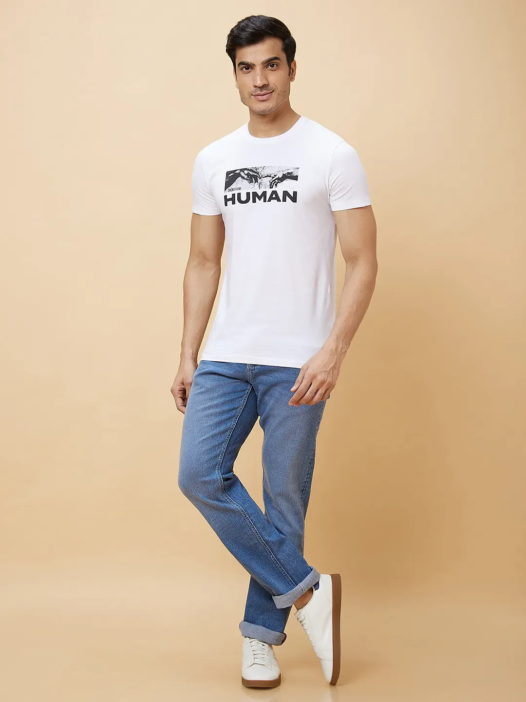 Blue Slim Straight Fit Men's Denims by Being Human Clothing - Image 2